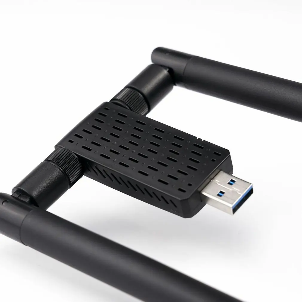Беспроводная USB сетевая карта 2,4 Мбит/с, USB, двухдиапазонный G Wifi приемник и беспроводной адаптер для ПК с 2 антеннами от AliExpress WW