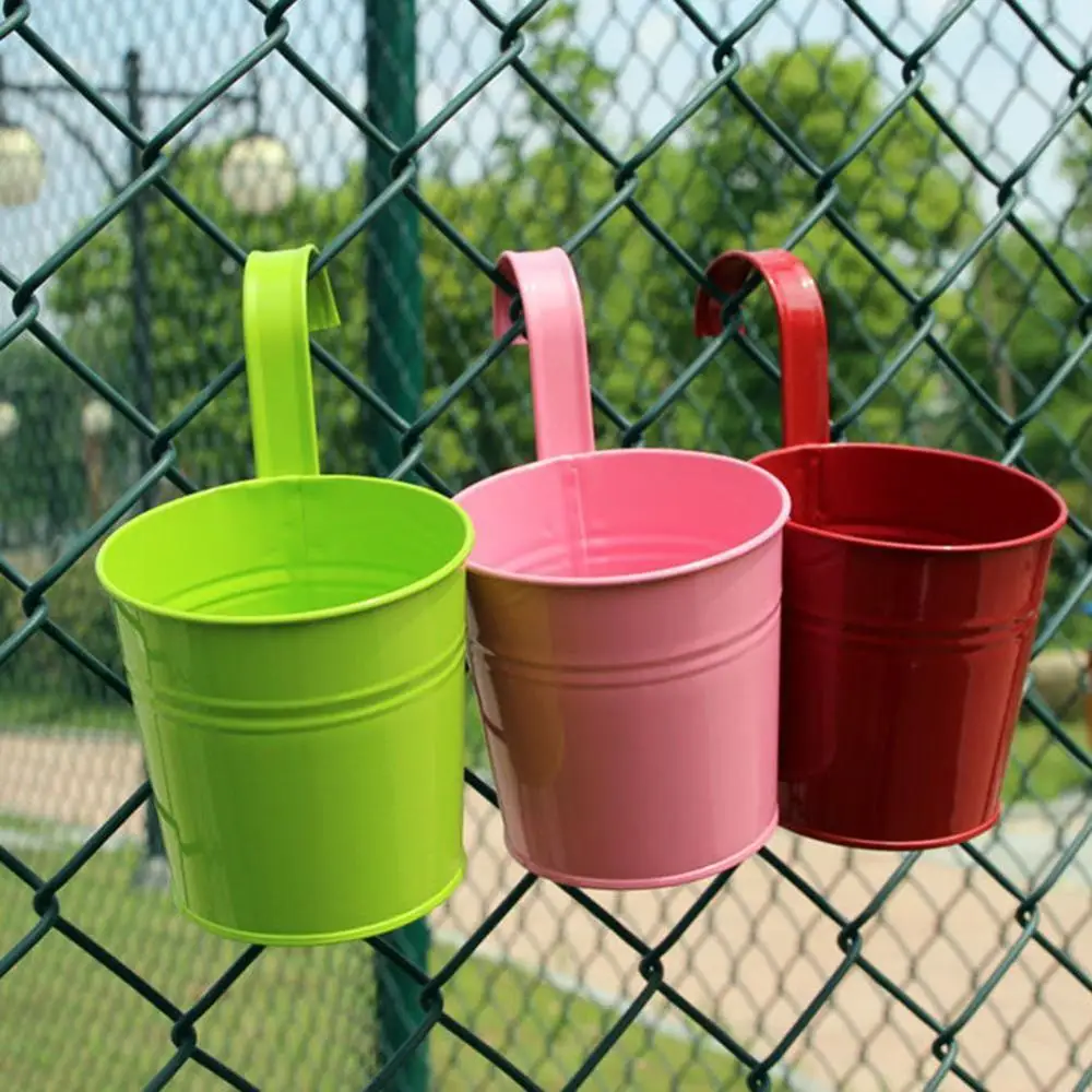 Металлический Железный цветочный горшок подвесной балкон садовый растительный