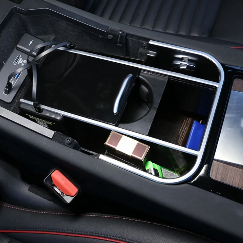 

Car Center Storage Box Phone Holder Glove Armrest Box for Land Rover Discovery Sport 2020