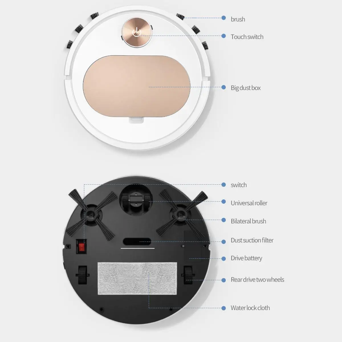 

APP Remote Control Intelligent Robot Vacuum Cleaner Powerful Suction Smart Floor Vacuum Cleaner Sweeper UV Disinfection
