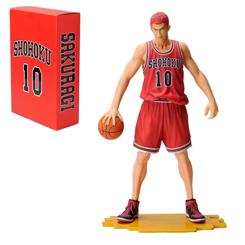 No.10 with Box 25 см аниме SLAM DUNK Sakuragi Hanamichi ПВХ Фигурки Rukawa Kaede Акаги Такенори Mitsui Hisashi Коллекция Модель игрушки - Цвет: No.10 with Box