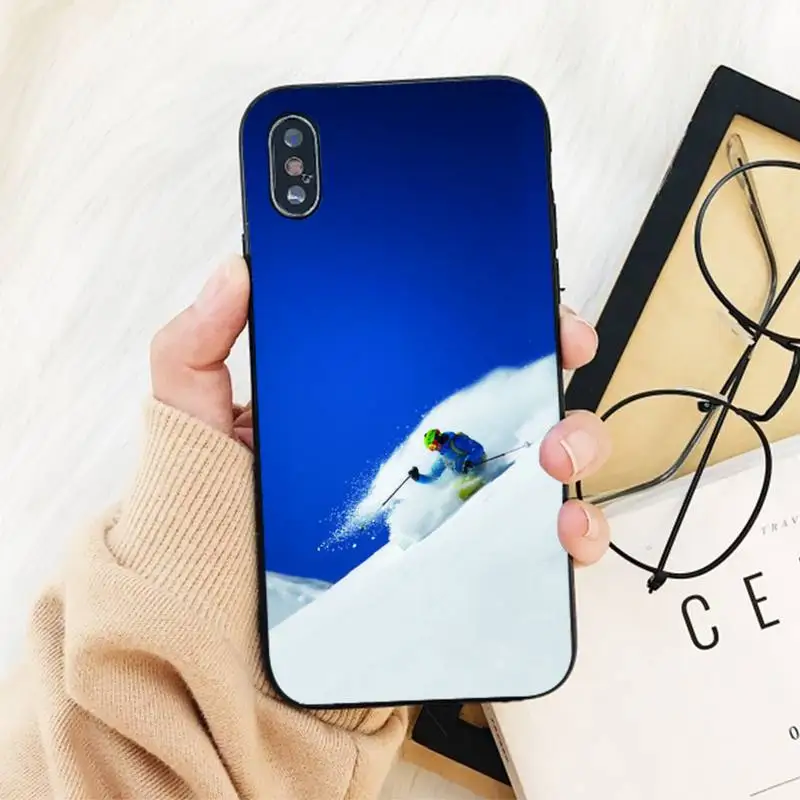 Yinuoda Skiing Snow Snowboard Skis Phone Case for iPhone 11 12 13 mini pro XS MAX 8 7 6 6S Plus X 5S SE 2020 XR case
