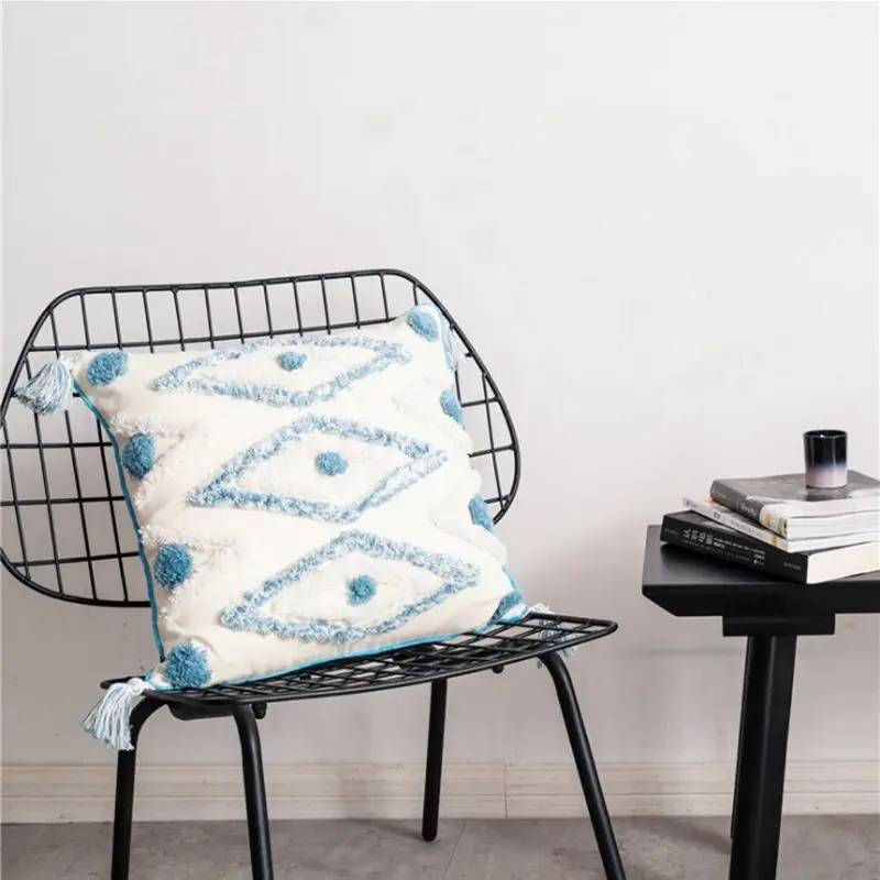 morocco indian embroidered cushion cover cotton boho sofa chaise couch throw pillow case decorative coussin | Дом и сад