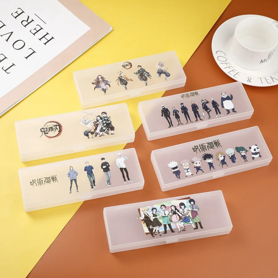 

Demon Slayer's Blade Translucent frosted plastic stationery box, pencil case, storage box, the same peripheral