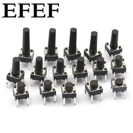 6x6 мм панель PCB мгновенный тактильный Такт Мини кнопочный переключатель DIP 4pin 6x6x4