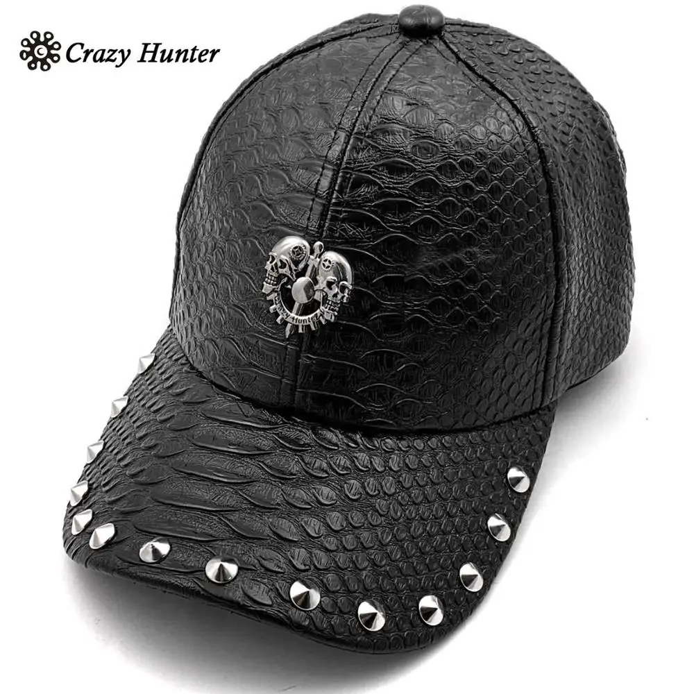 Регулируемая Кепка с шипами в стиле хип-хоп панк Байкерская бейсбольная