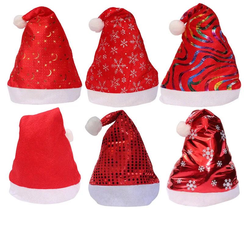 Мягкая Рождественская шапка из плюша вечерние шапки для детей и взрослых Санта