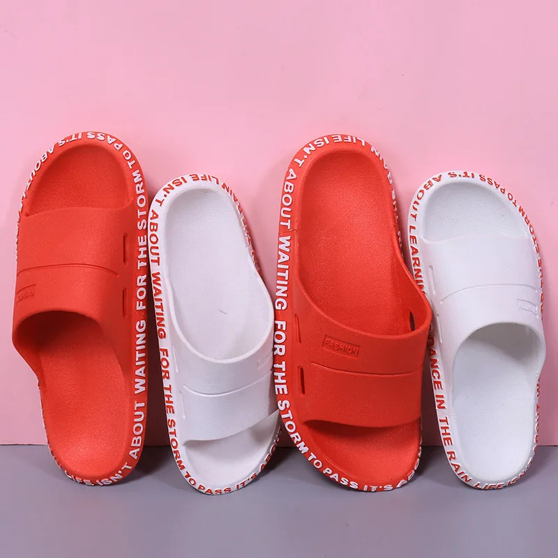 Шлепанцы Sepatu Pria мужские/женские для дома сланцы с надписью мягкая подошва ванной