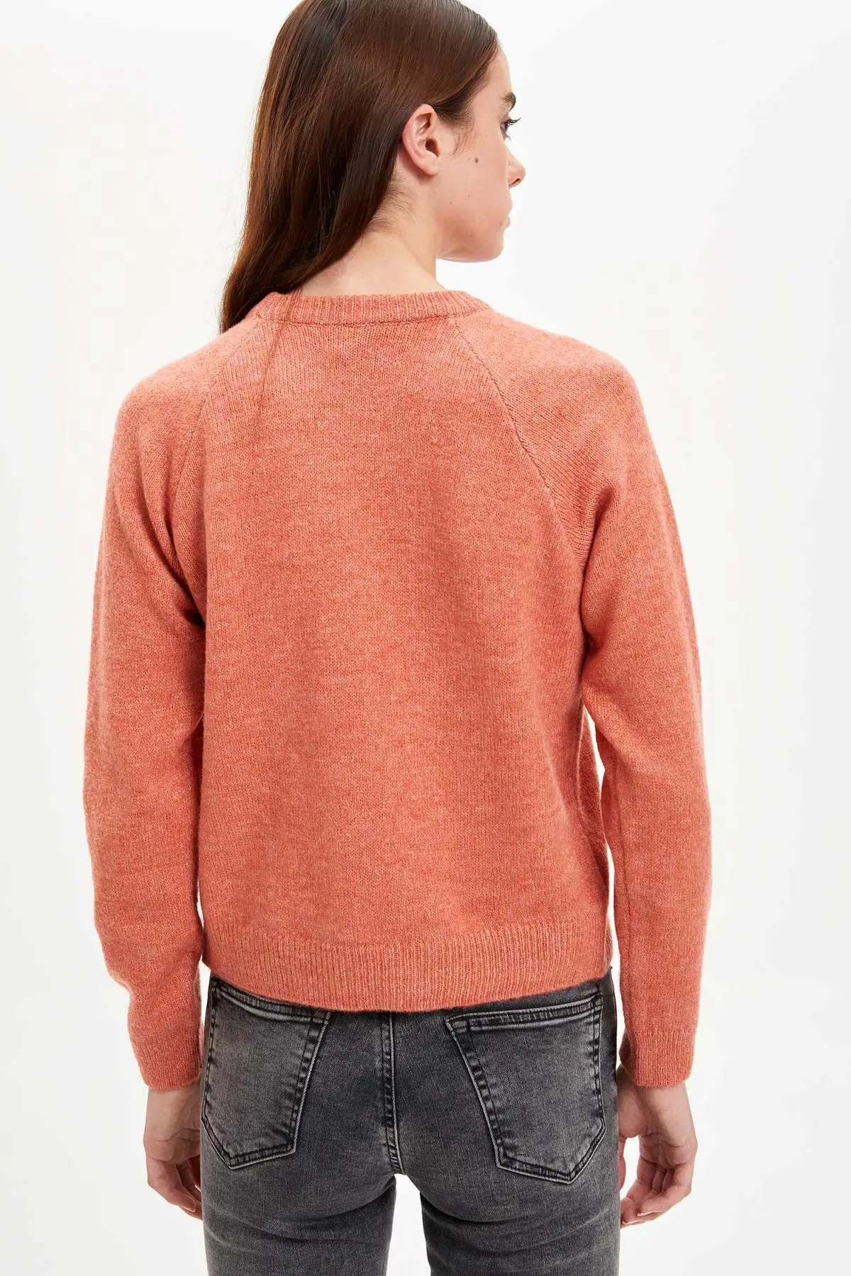 DeFacto Осенняя женская обувь Трикотаж Свитер с v-образной горловиной джемпер