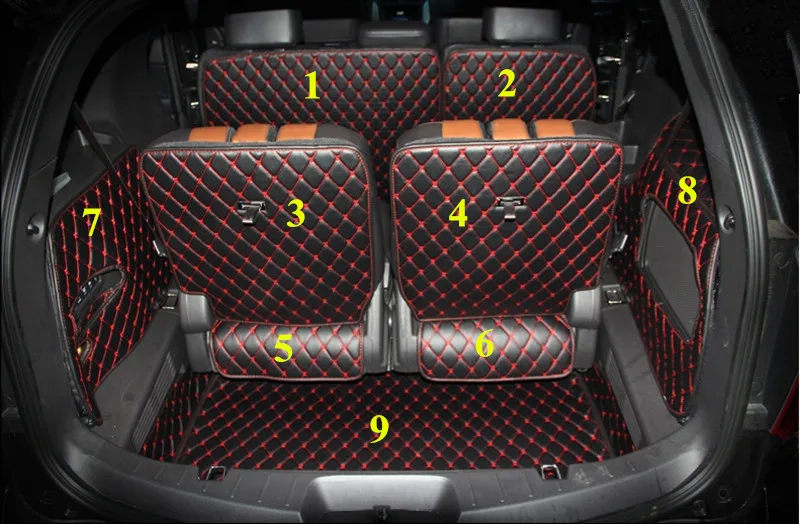 Высокое качество! Полноразмерные коврики для багажника автомобиля Ford Explorer 7 мест