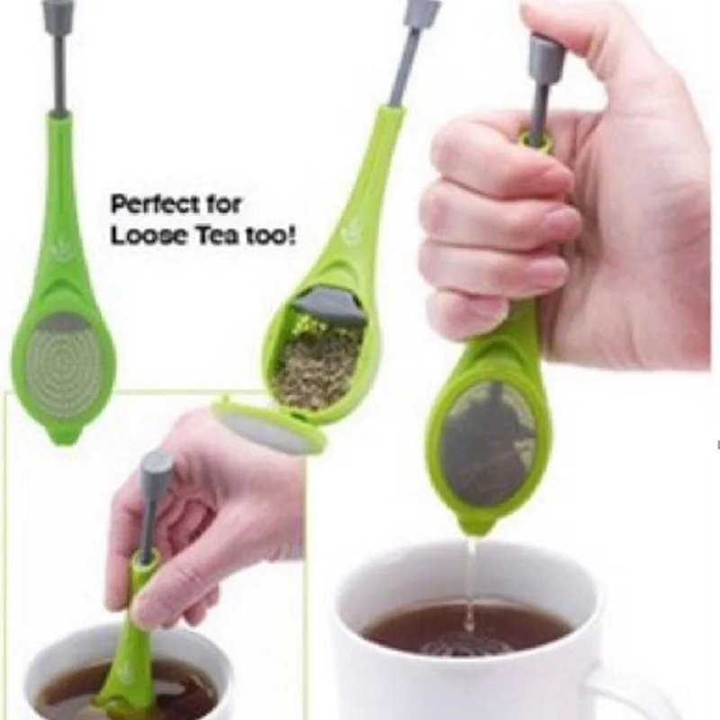

2pcs Outdoor Tea Infuser Built-in plungerFlavor Reusable Tea bag Plastic Tea&Coffee Strainer Measure Swirl Steep Stir&Press