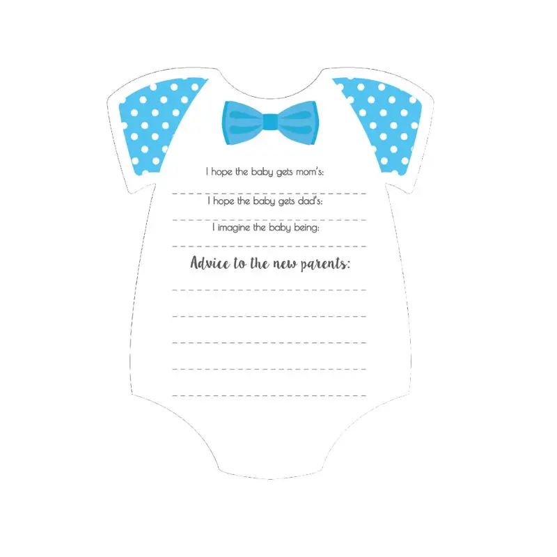 

10 Pack Advice and Prediction Cards for Baby Shower Game Gender Neutral Boy or Girl New Parent Message Advice Book