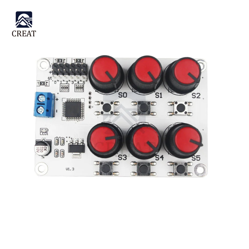 Сервопривод с 6-канальной вращающейся ручкой контроллер 6 каналами/Way защитный