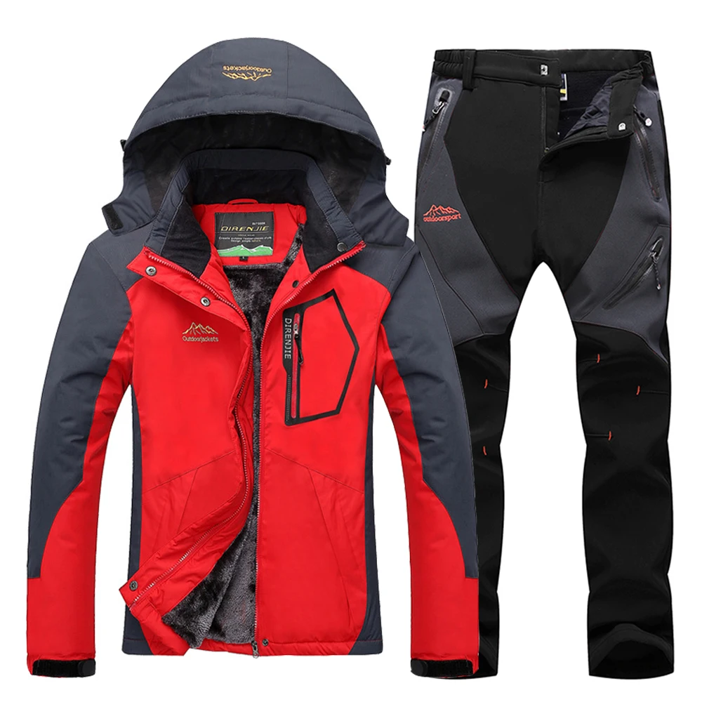 

2021 Winter Warm Ski Suit for Women Outdoor Waterproof Windproof Snow Snowboard Jacket and Pants Female Thermal Ski Clothes Set