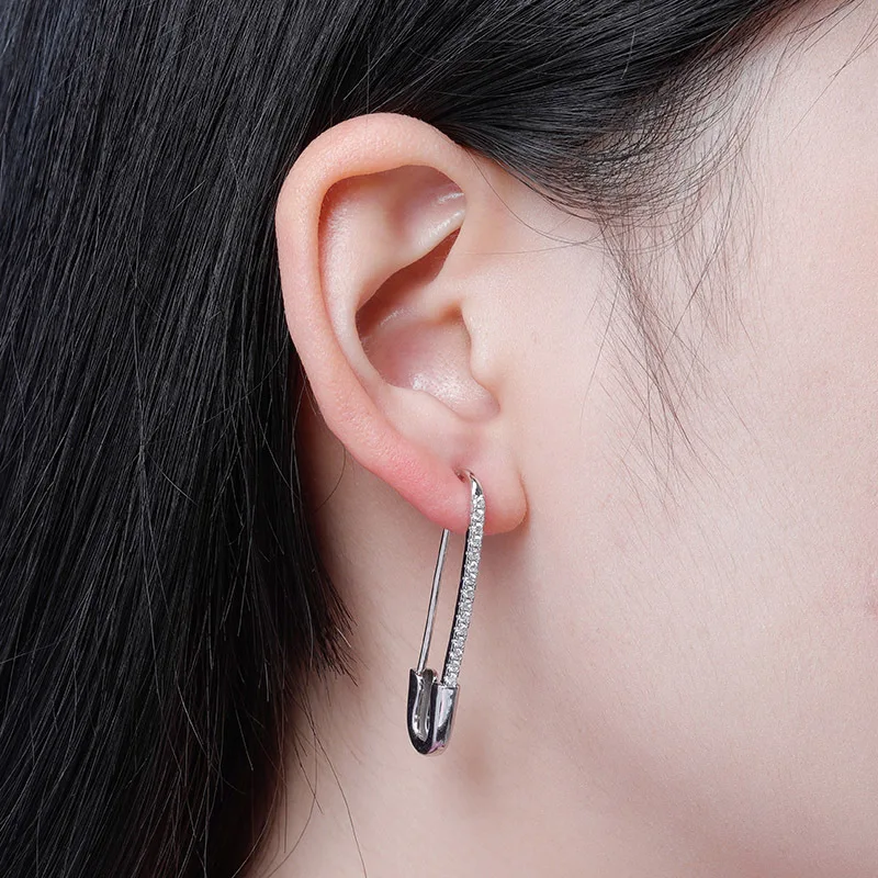 

Ins Hip Hop Female Pin Earrings Inlaid with AAA Zircon 14K Real Gold Fashion Earrings Earings Fashion Jewelry 2020