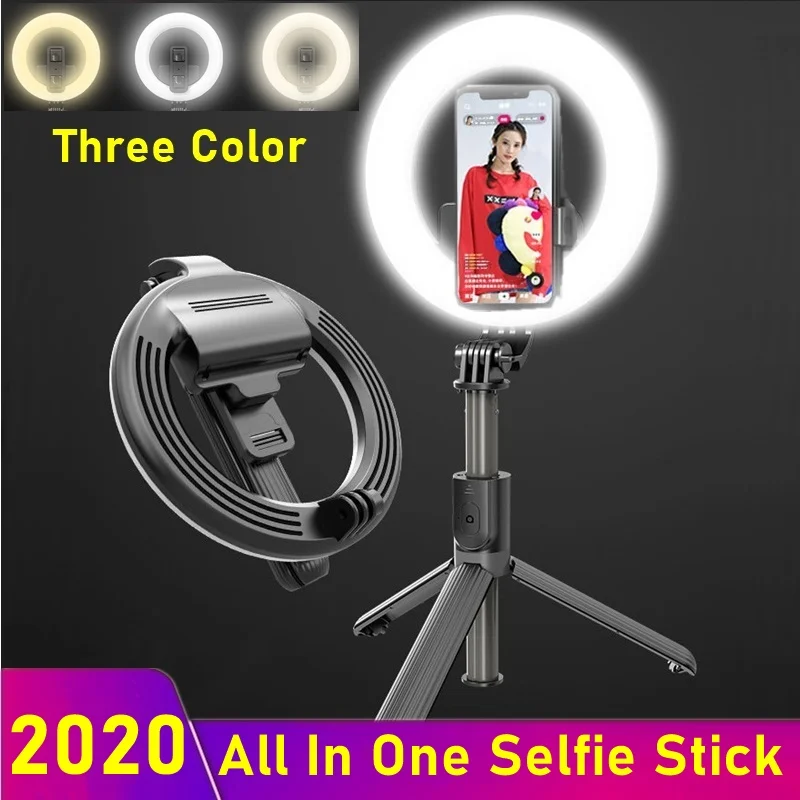 Портативная беспроводная селфи палка Tongdaytech с Bluetooth складной штатив кольцевым