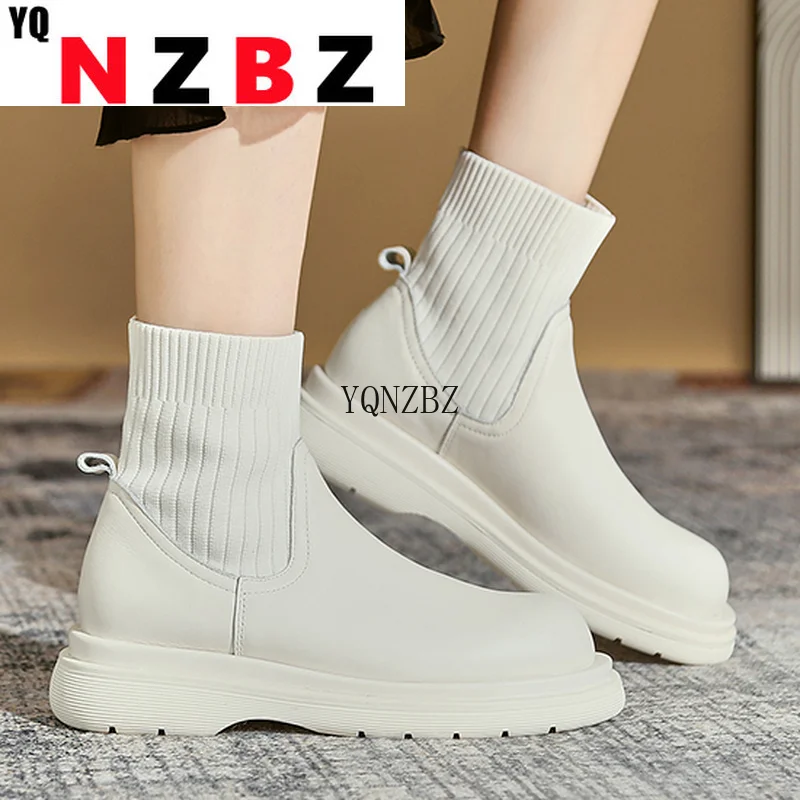 

Women's Martin Round Head Boots 2022 Autumn New Fashtion Platform Waterproof Comfortable Thick Heel Women's Casual Short Boots