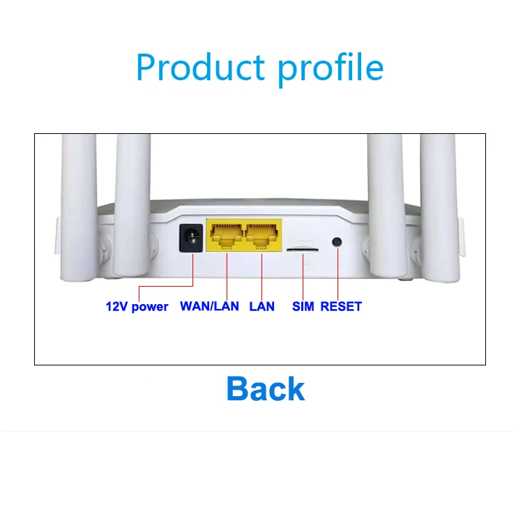 4G LTE CPE/Router 300Mbps Gateway Unlocked Wifi Router 4G LTE FDD TDD RJ45 Ethernet Ports&Sim Card Slot Up to 32user