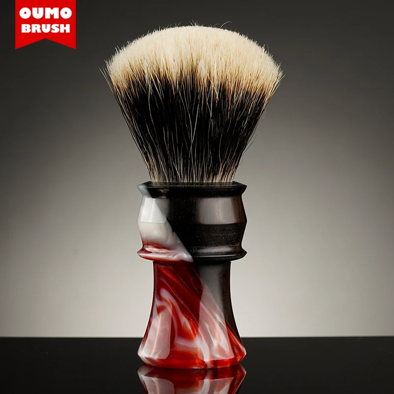 OUMO BRUSH Master Series &quotBlade Will" Ebony щетка для бритья с шелком/туз кисточка Бритья