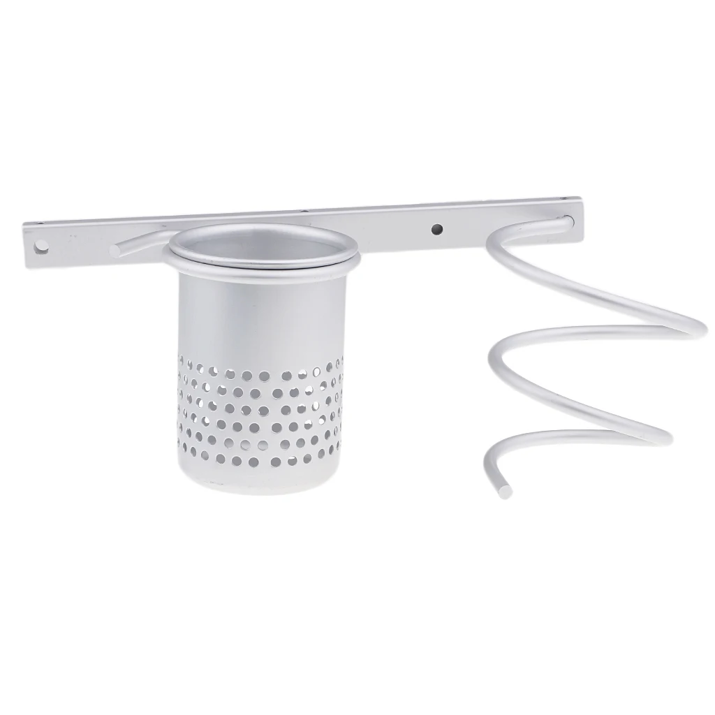 

Настенный держатель для фена, спиральная стойка, подставка, органайзер для хранения расчески, вешалка, алюминий