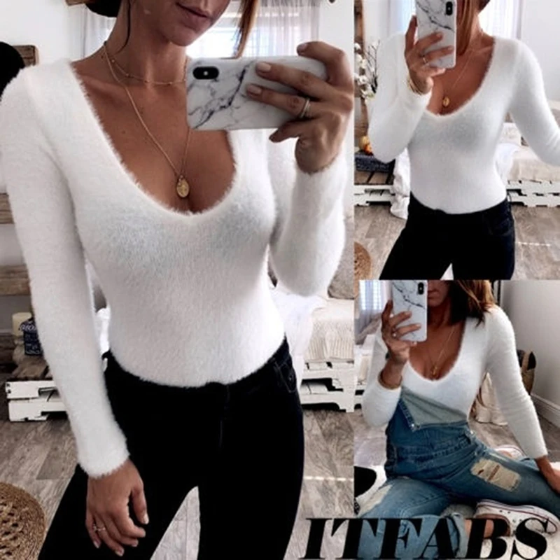 

Long Sleeve Black Bodysuit V Neck Casual Spring Winter White Body Top Sexy Women 2020 Bodysuits Streetwear