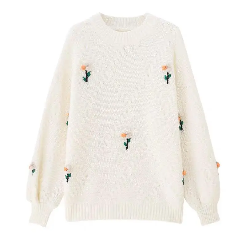 

Exquisite chain link sweater women's 2020 new Korean style loose outer wear thin autumn and winter thick lazy knit pullover