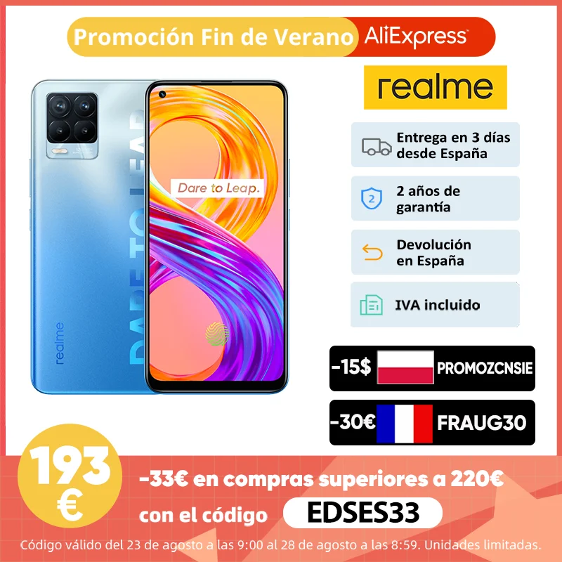 Смартфон глобальная версия realme 8 Pro + 128 ГБ Snapdragon 720G 4500 МП 6 4 мА · ч 50 Вт дюйма AMOLED