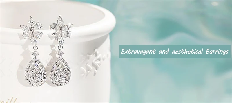 AULEEZE Роскошные 14 К белого золота Груша Cut DF цвет Moissanite цветок Форма висячие серьги с акцентами для женщин юбилейные подарки