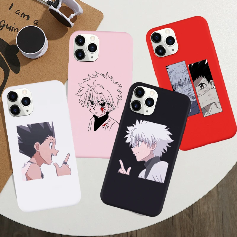 Чехол для телефона с аниме JAMULAR HUNTER x Gon Killua iPhone 11 Pro 12 X XS MAX XR 7 SE 20 6 8 Plus мягкий