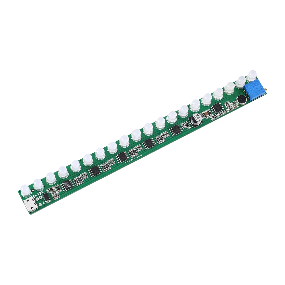 RGB LED датчик звукового контроля модуль дисплея аудиоспектра DC 5V 12V регулируемая