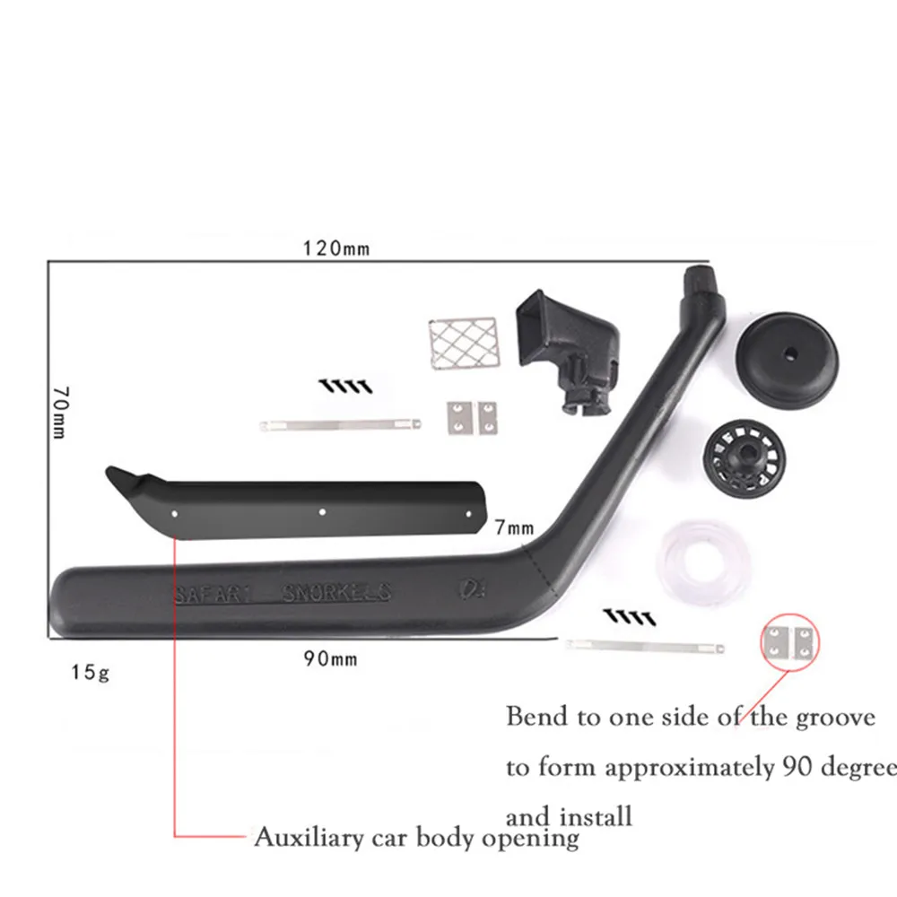 

Snorkel Kit Air Ram Intake Systems for 1/10 Axial SCX10 III Wrangler RC Car Accessories