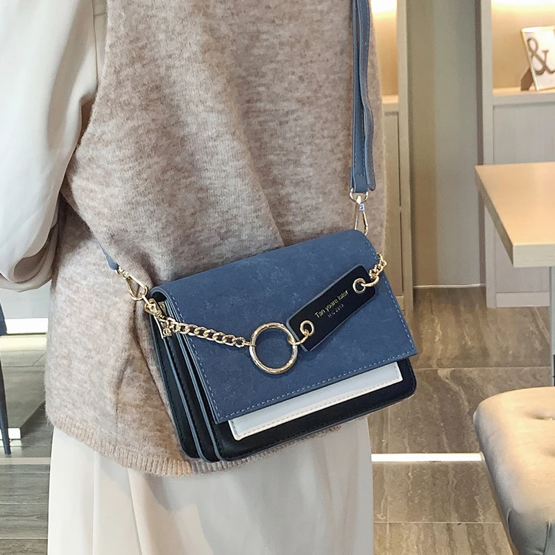 

Queenie Fashion Bag Casual Suede PU Leather Crossbody Bag Small Flap Bag Shoulder Bag For Women Design Handbags