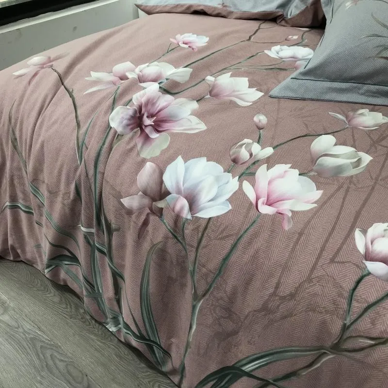 

Vintage Birds Flowers Blossom Duvet Cover 4pcs Set Bed Sheet Pillowcases 100% Cotton Soft Queen King size Bedding set
