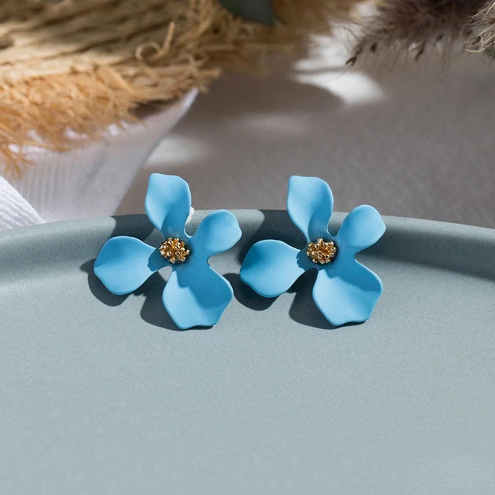 Милые синие модные серьги для женщин новые эффектные винтажные акриловые