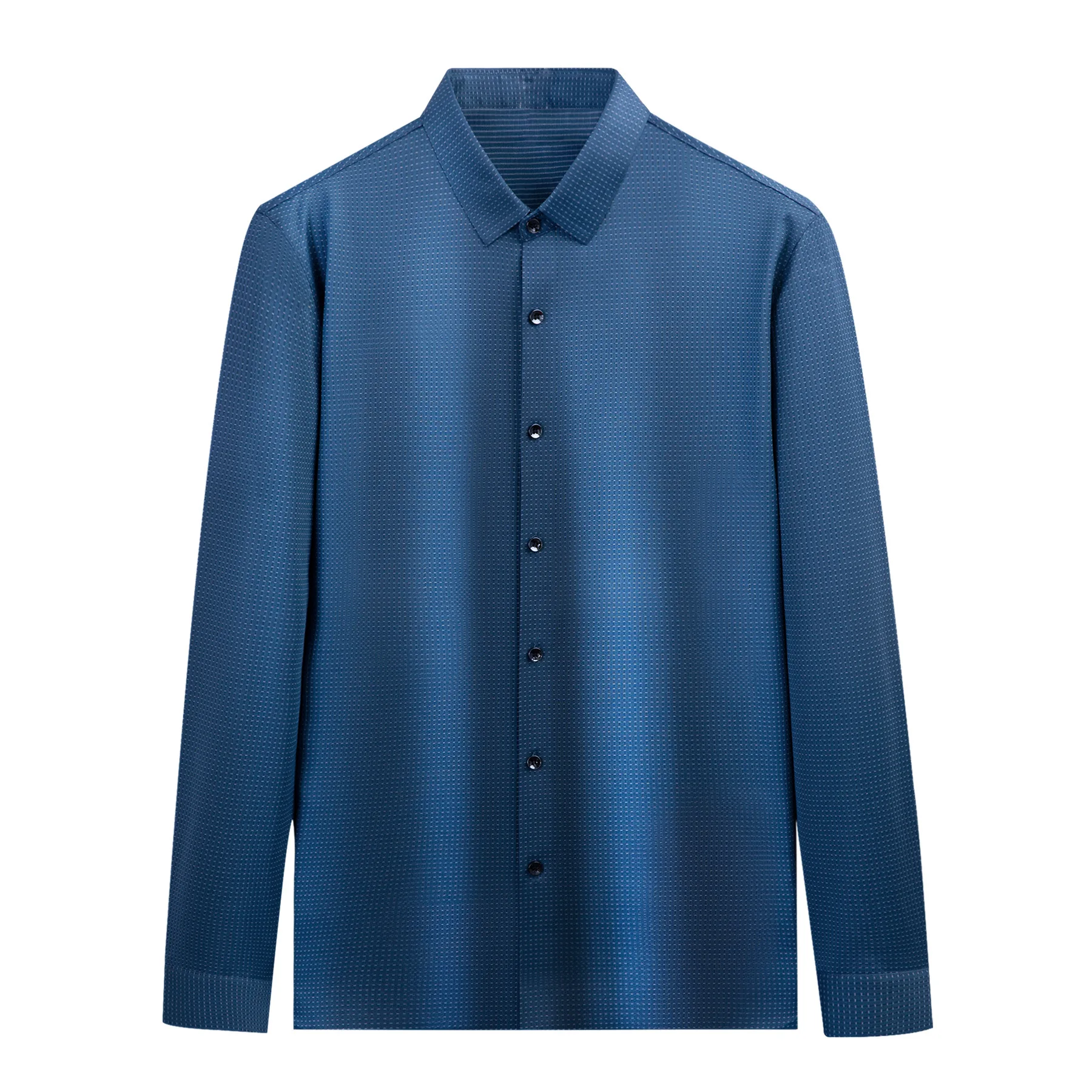 

2021 spring new Silk Long Sleeve Shirt Men's middle-aged men's wear men's casual Stripe Shirt Men's wear