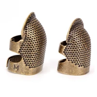 2 sizes brass sewing thimble finger protector for embroidery kit metal thimble diy home craft thimble sewing accessories