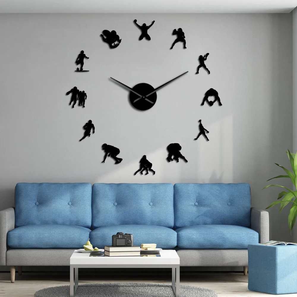 Зеркальная Наклейка с изображением игрока в американском футболе огромное