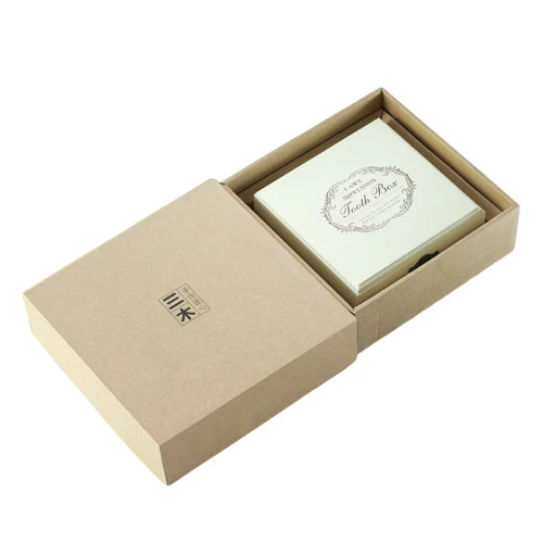Gift Box Детская коробка для хранения зубов, молочных зубов, деревянная коробка для хранения зубов для детей, испанская детская коробка для зубов, креативные Детские коробки для прорезывания зубов, подарок на день рождения - Цвет: Gift Box