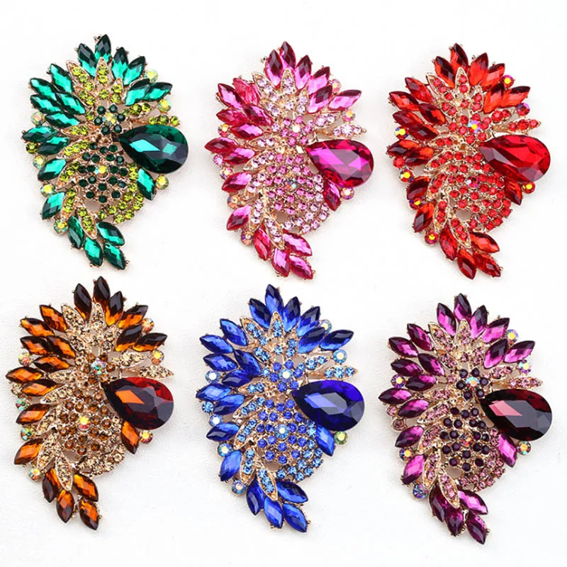 Donia ювелирные изделия модная популярная брошь цветная большая стеклянная из