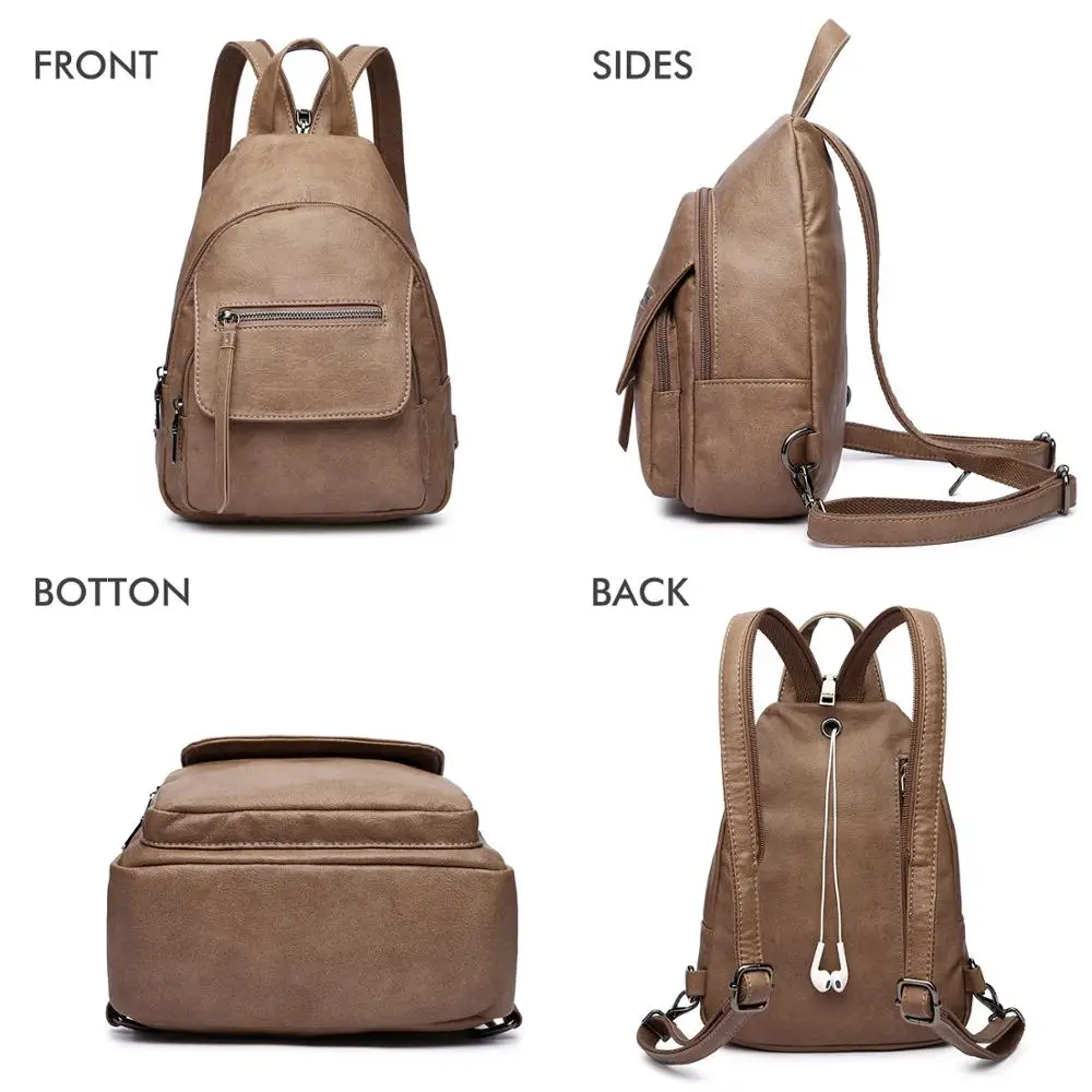 Amelie galanti роскошный кожаный рюкзак женский дорожный мини рюкзак Mochilas Школьные сумки женская сумка на плечо модный