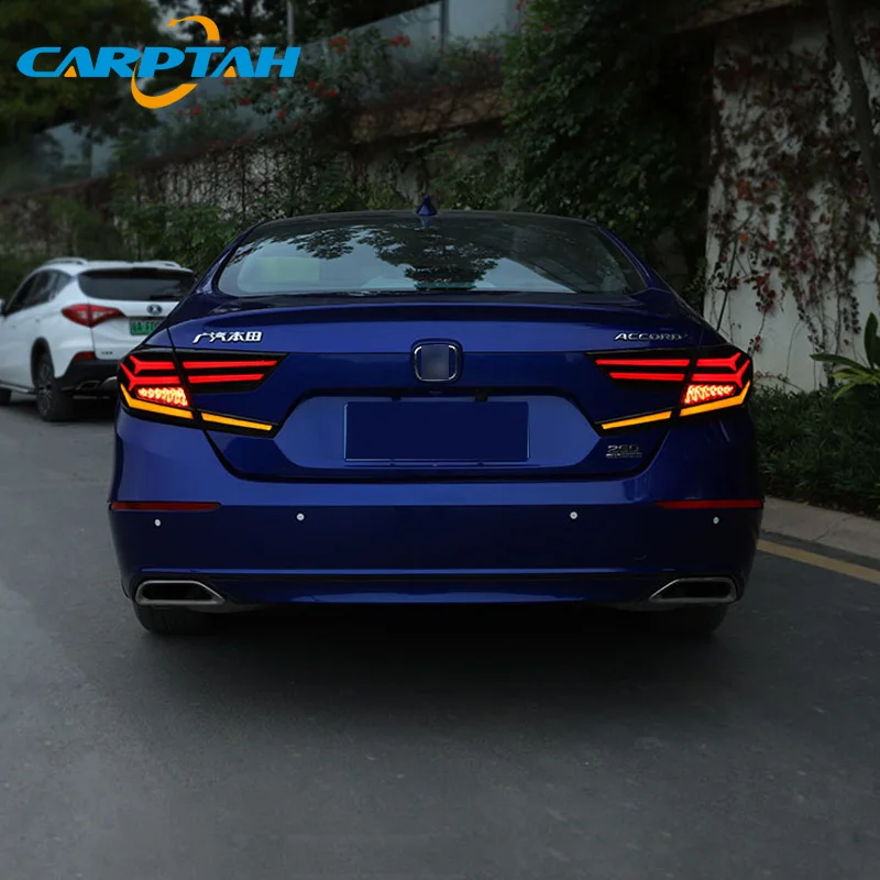 Автомобильный Стайлинг задний фонарь задние фонари для Honda Accord 10 задний фонарь DRL+ Динамический сигнал поворота+ обратный+ тормозной светодиодный