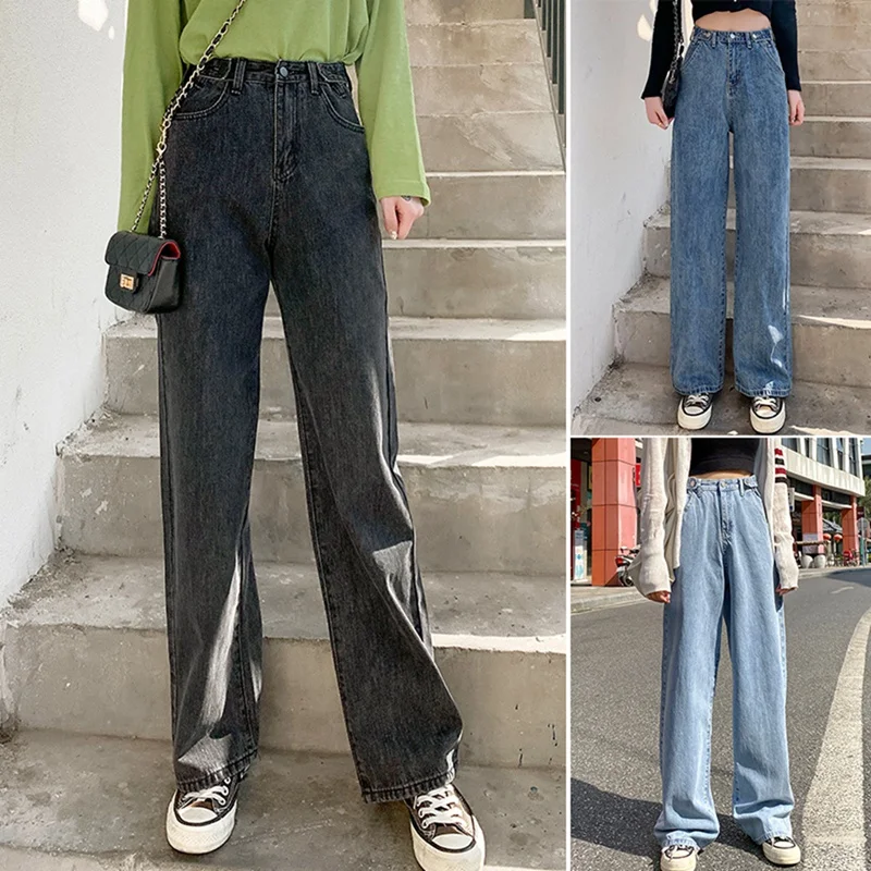 

Women Jeans High Waist Clothes Wide Leg Denim Clothing Streetwear Vintage Quality Harajuku Straight Pants