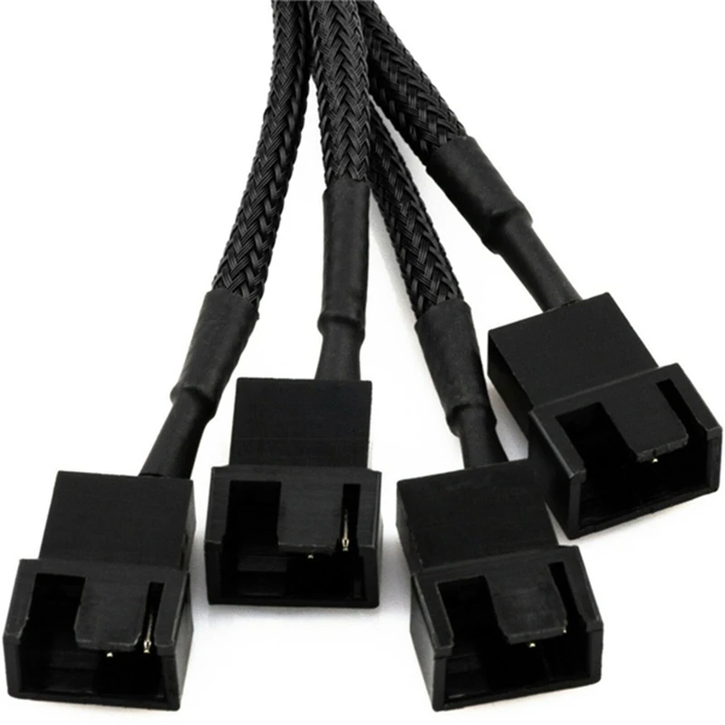 

5Pcs 15-Pin SATA to 4X 3 Pin/4 Pin PWM PC Case Fan Power Adapter Cable Computer Cooler Cooling Fan Splitter Power Cable