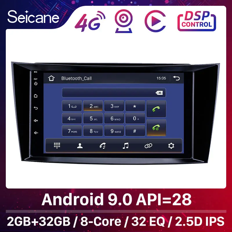 Seicane 8 &quotAndroid 9 0 Автомобильный GPS мультимедийный gps для 2001 2002 2010 Mercedes Benz E Class W211/CLS