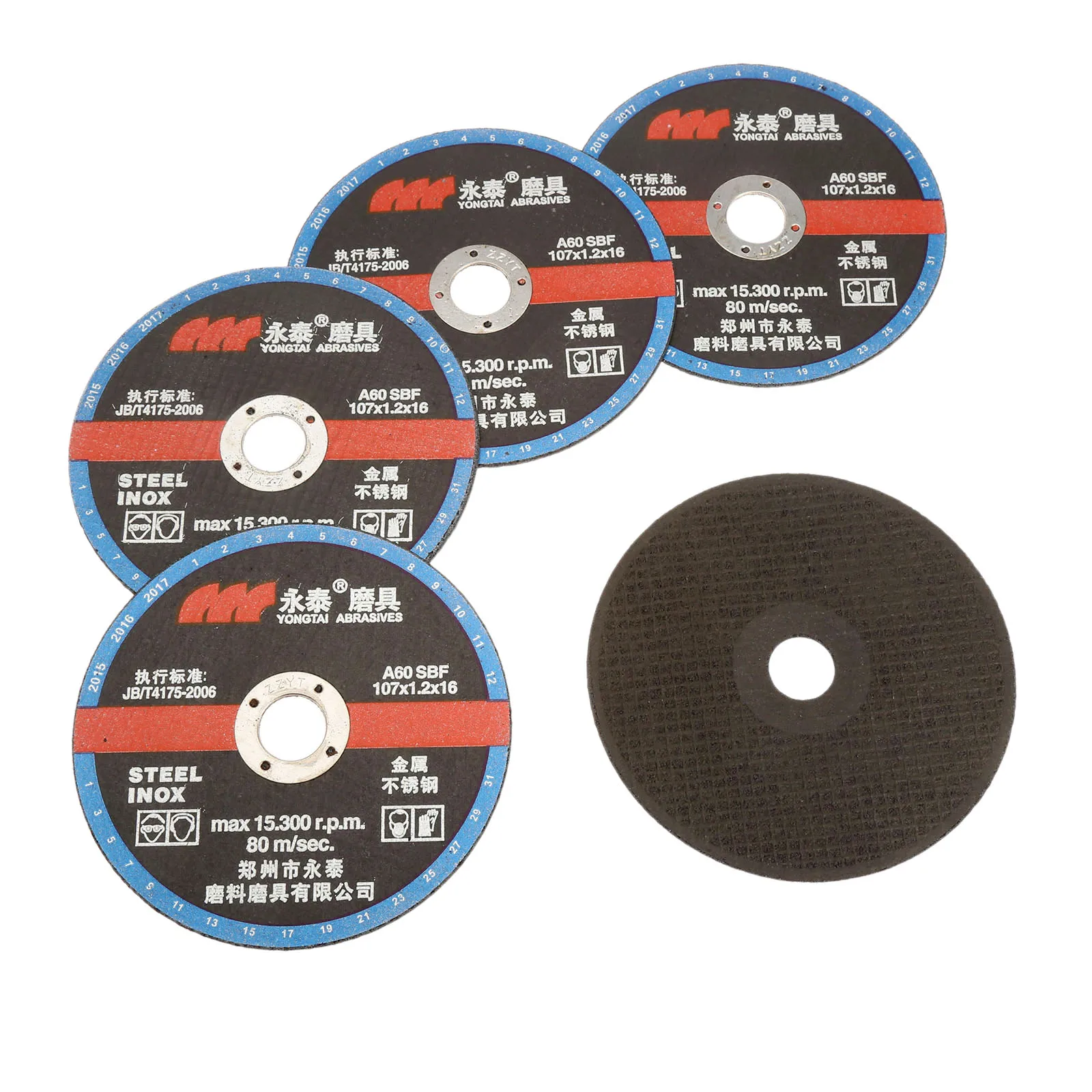 

5 шт., шлифовальный круг, режущие диски 107 мм для резки нержавеющей стали/углеродистой стали, ультратонкий полимерный абразивный диск