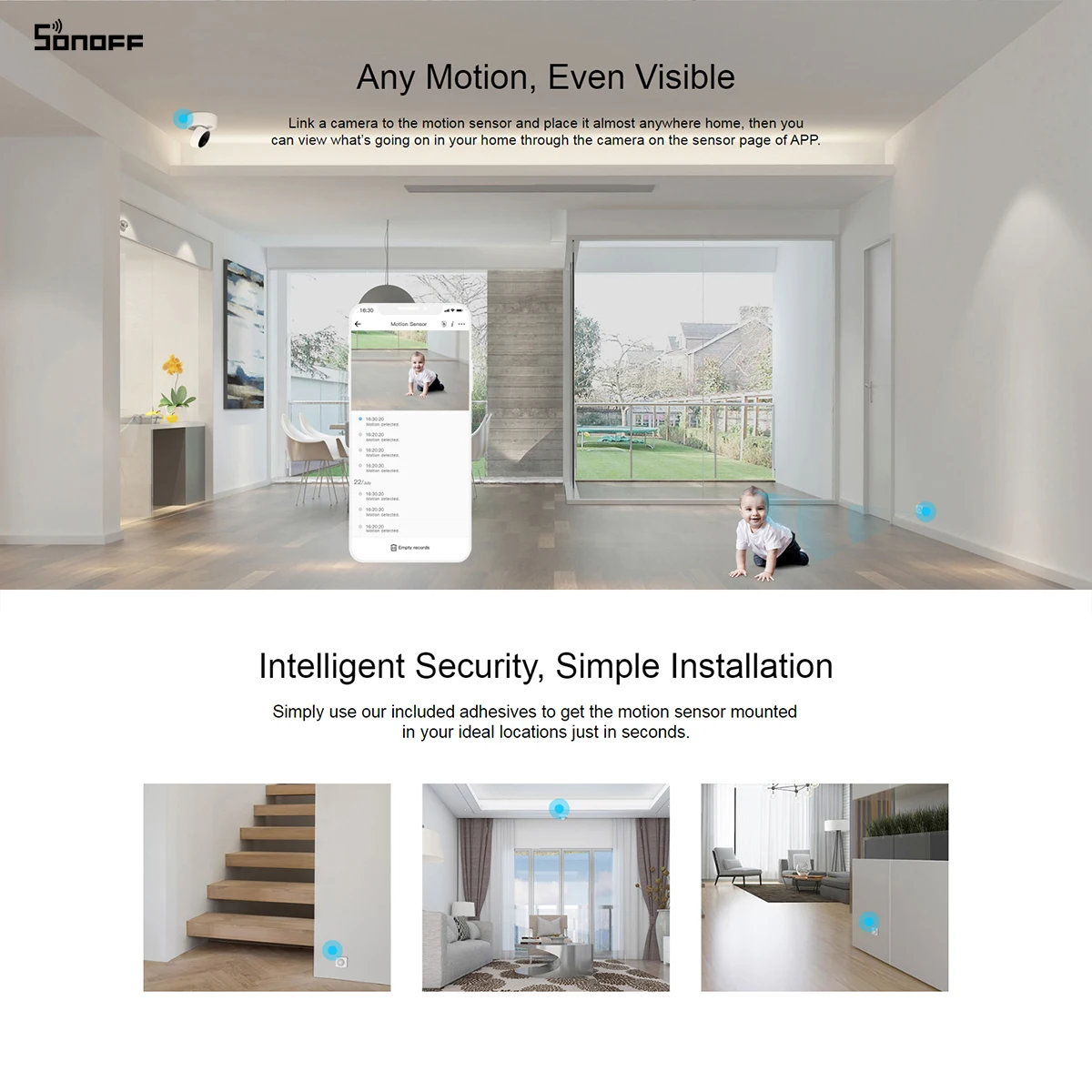 Датчик движения SONOFF SNZB-03 Zigbee Smart ZigBee с приложением eWeLink | Электроника