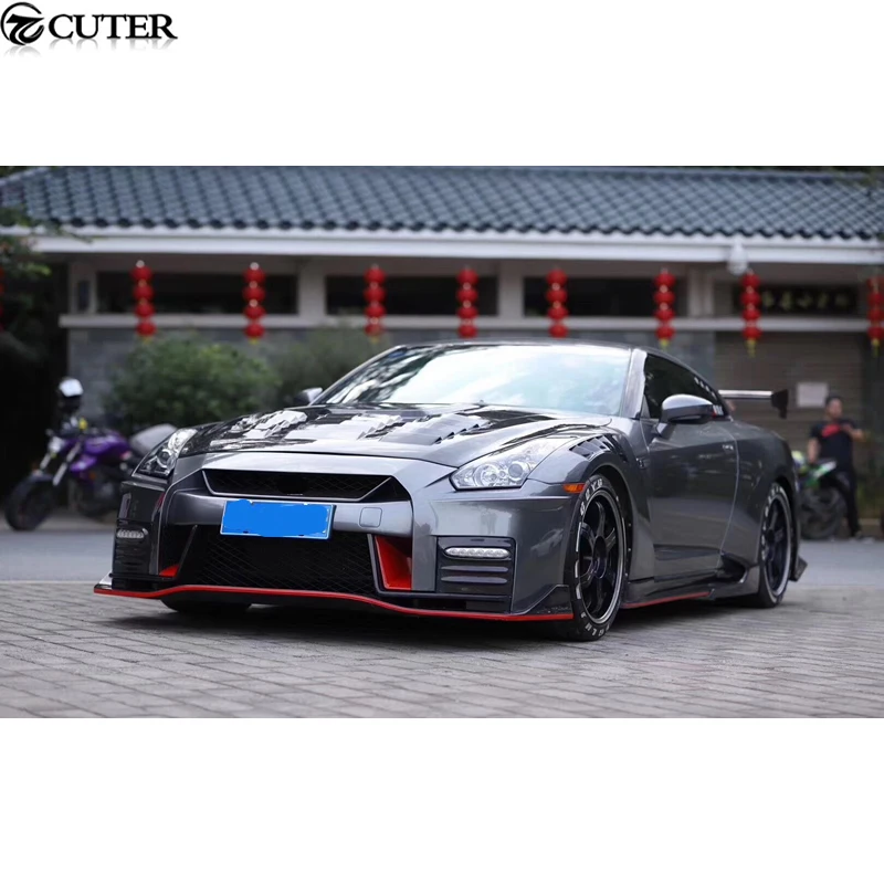 GTR GT R R35 комплект для кузова автомобиля задний бампер боковые юбки спойлер Nissan nismo