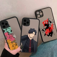 haikyuu poster volleyball japan anime phone case matte transparent black for iphone 7 8 x xs xr 11 12 pro plus mini max clear