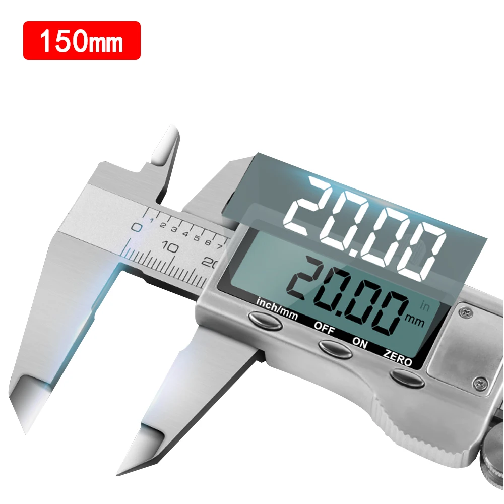 

NEW Metal Digital Vernier Calipers Measure 150mm 6inch LCD Electronic Carbon Fiber Gauge Height Measuring Instruments Micrometer