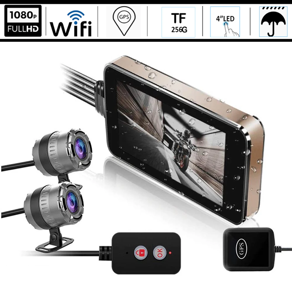 GPS WI FI сенсорный экран HD 1080P Водонепроницаемый Камера Видеорегистраторы для